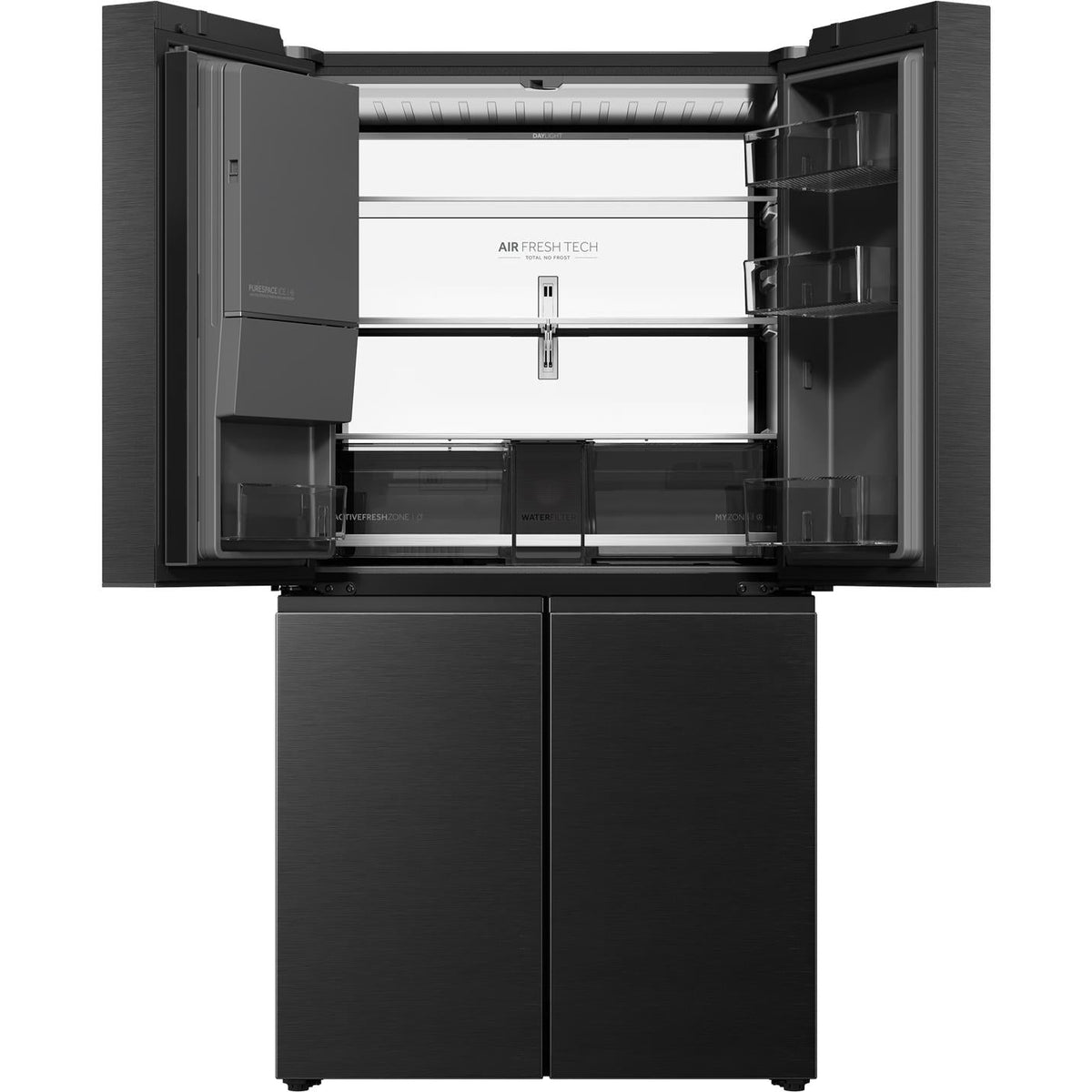 Haier HRF690YZC 624L Quad Door Fridge (Black)