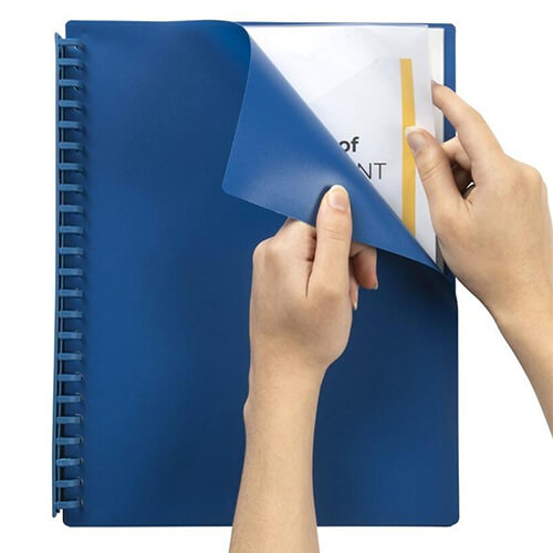 Marbig Refillable Display Book 20 pocket (A4) - Blue