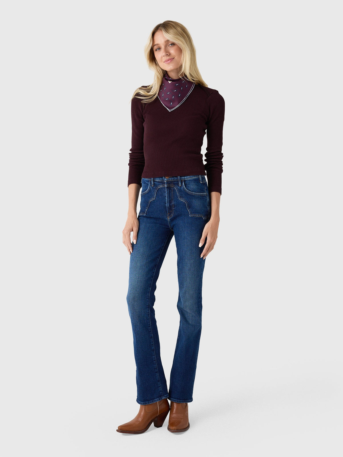 Citizens Of Humanity Women's Long Sleeve Baby Waffle Tee