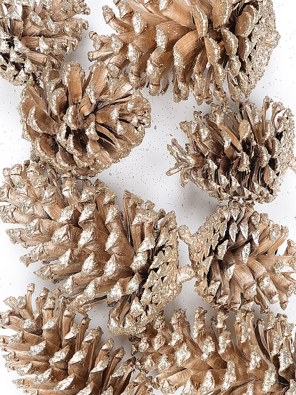 Natural Large Champagne Glittered Pinecones | 200gChampagne