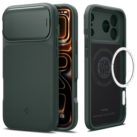 SPIGEN Optik Armor MagSafe Case for iPhone 18 Pro Max/17 Pro Max (Abyss Green)