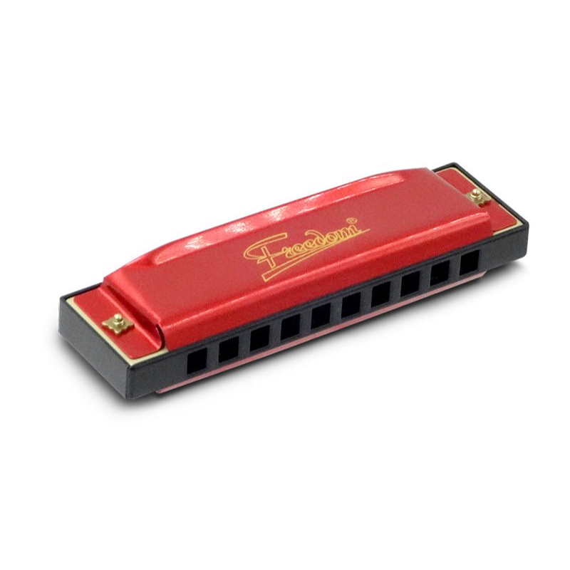 Freedom 10-Hole Harmonica (Red)