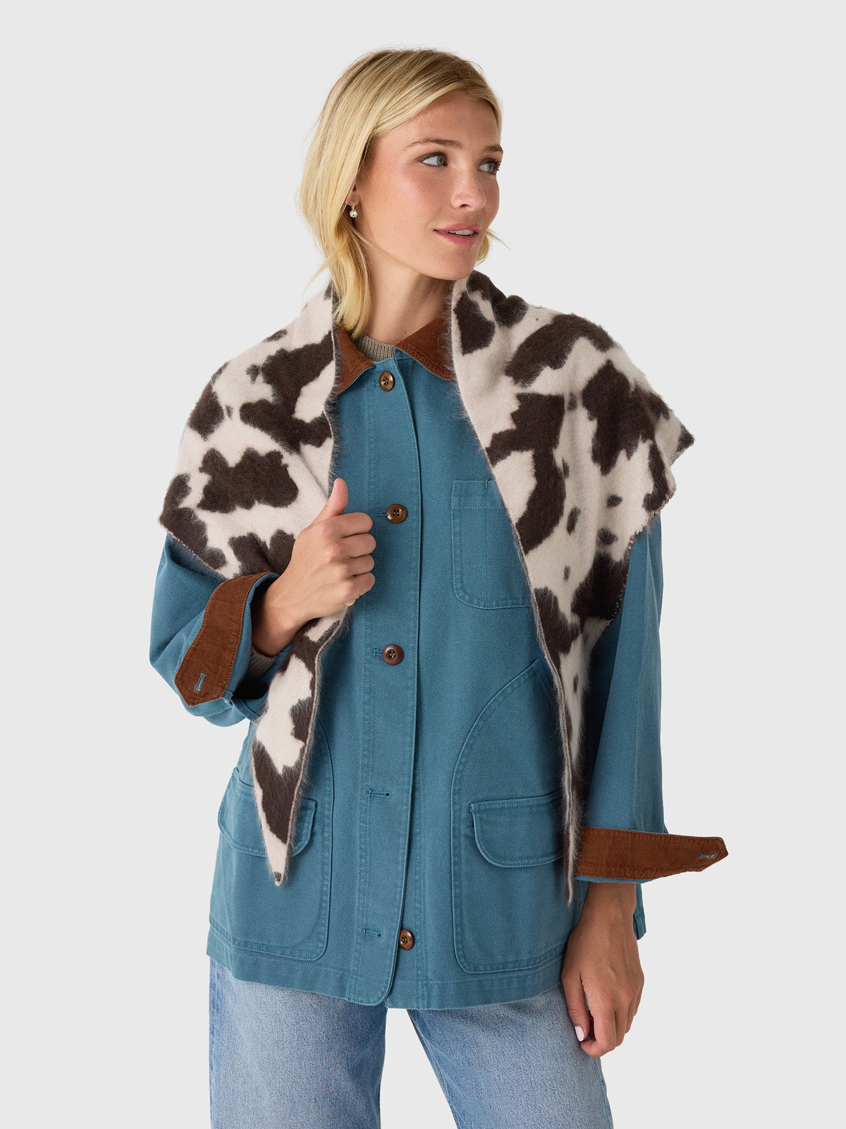 Guest In Residence Grizzly Cowhide Wild Rag Scarf