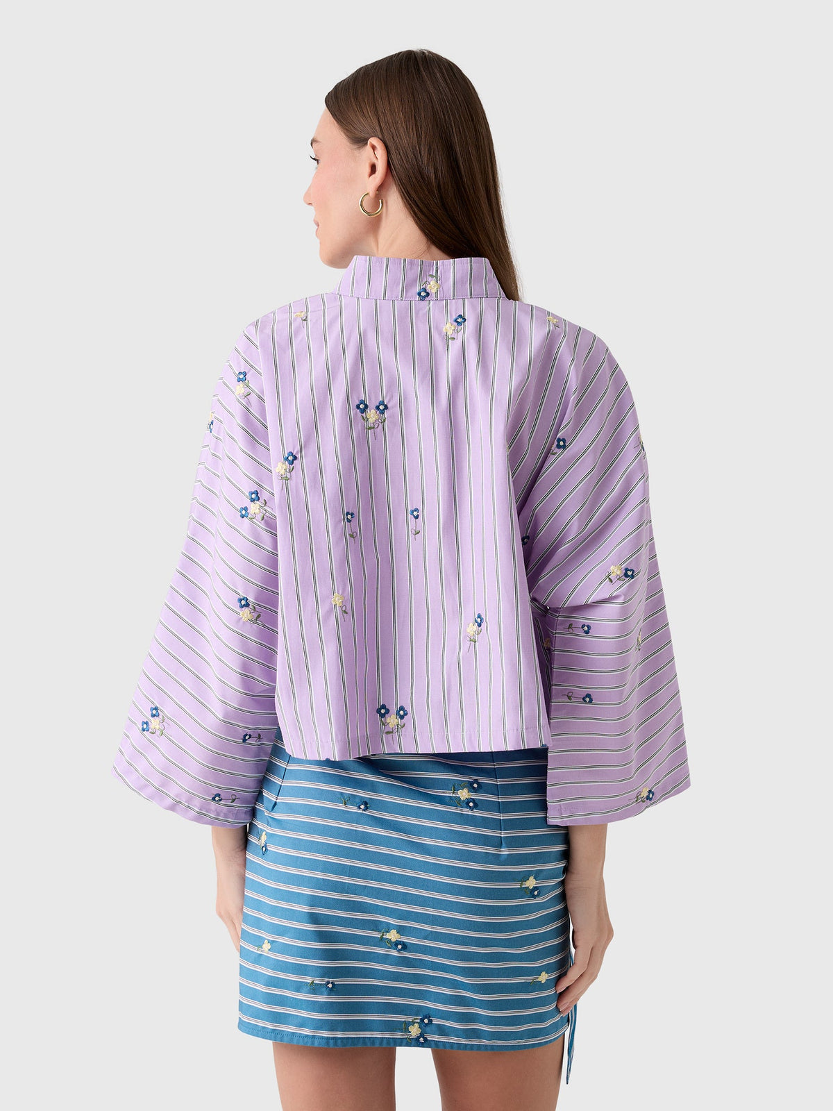 La Vie Women's Bouquet Striped Everyday Shirt