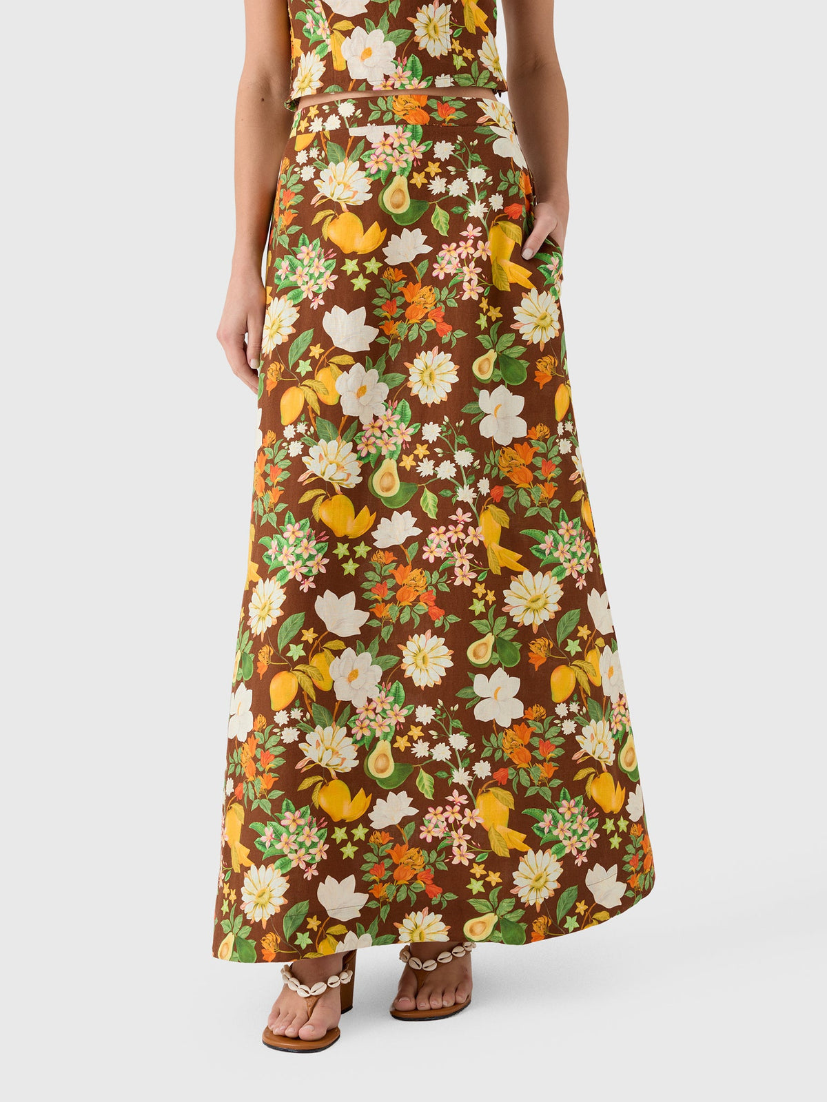Verandah Women's Floral Maxi Skirt