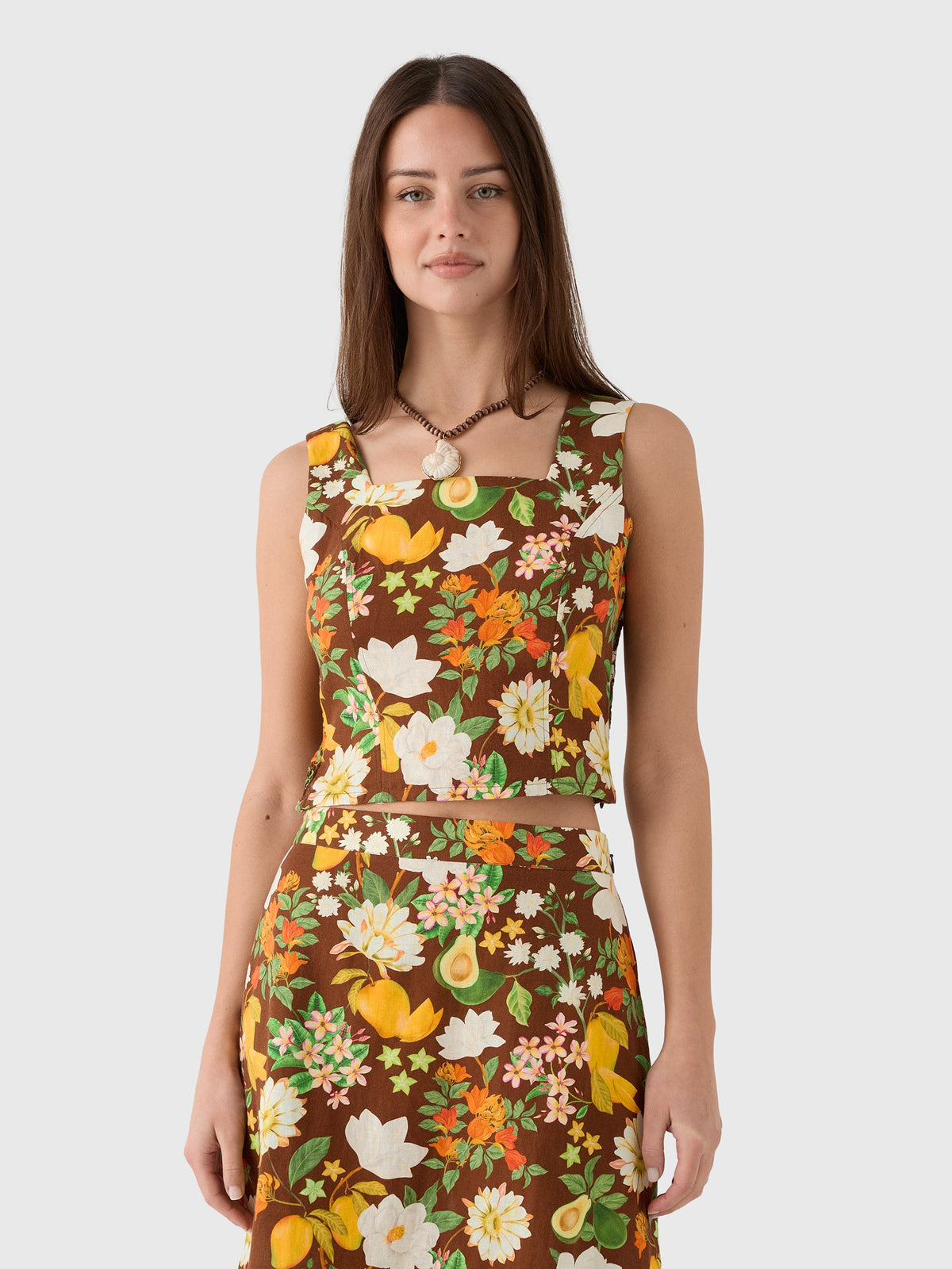 Verandah Women's Square Neck Crop Blouse