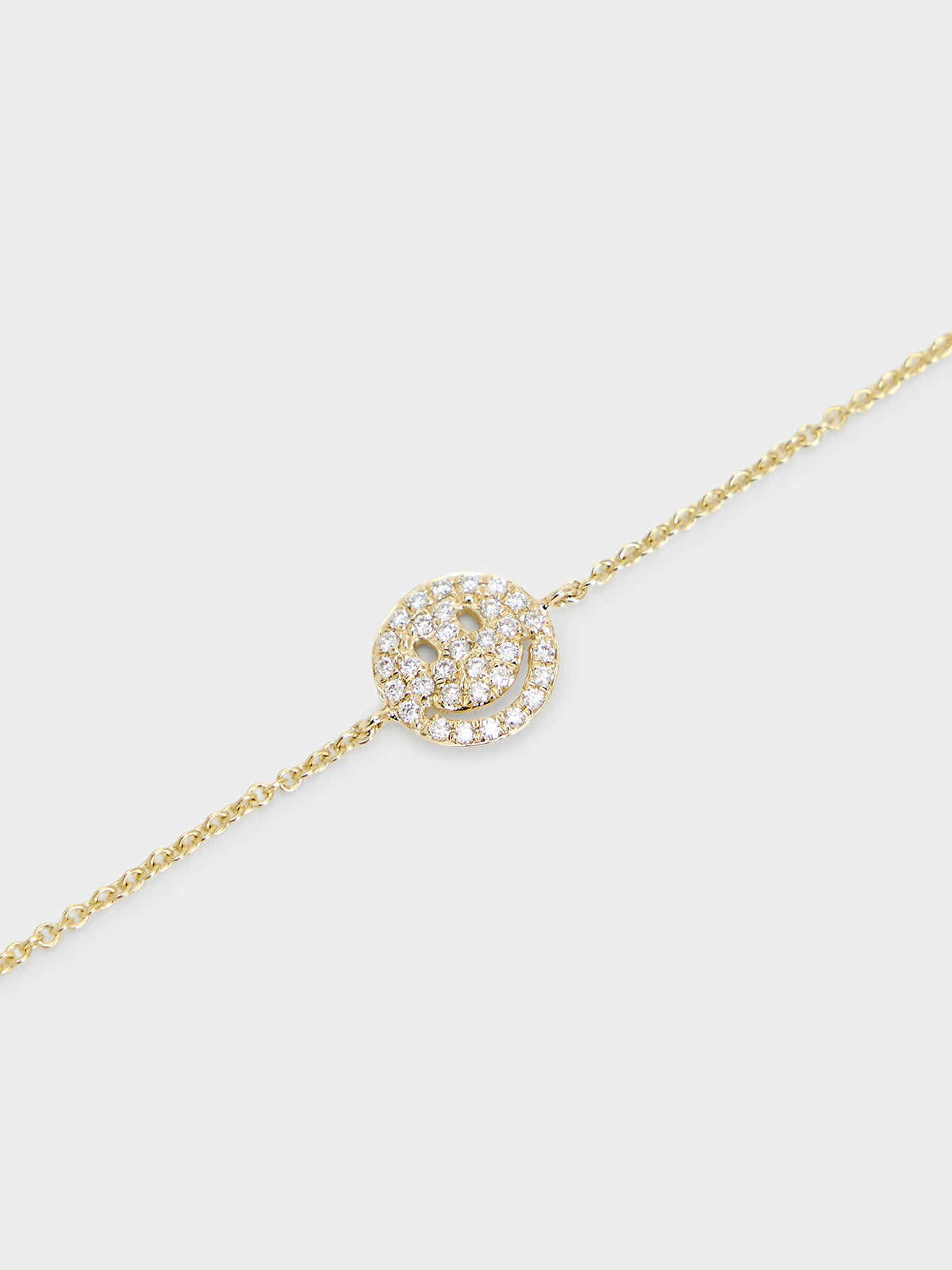 Sydney Evan Pavé Happy Face Bracelet