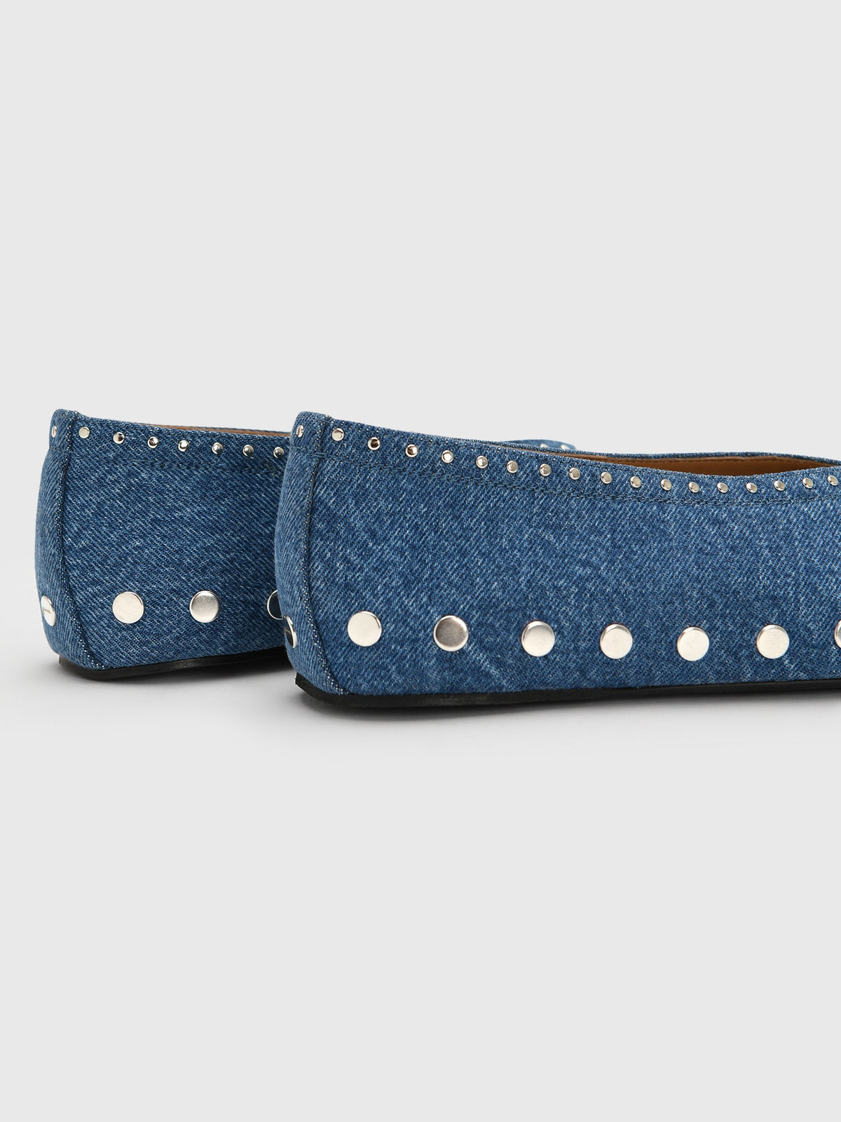 GANNI Women's Jenny Ballerina Denim Flat