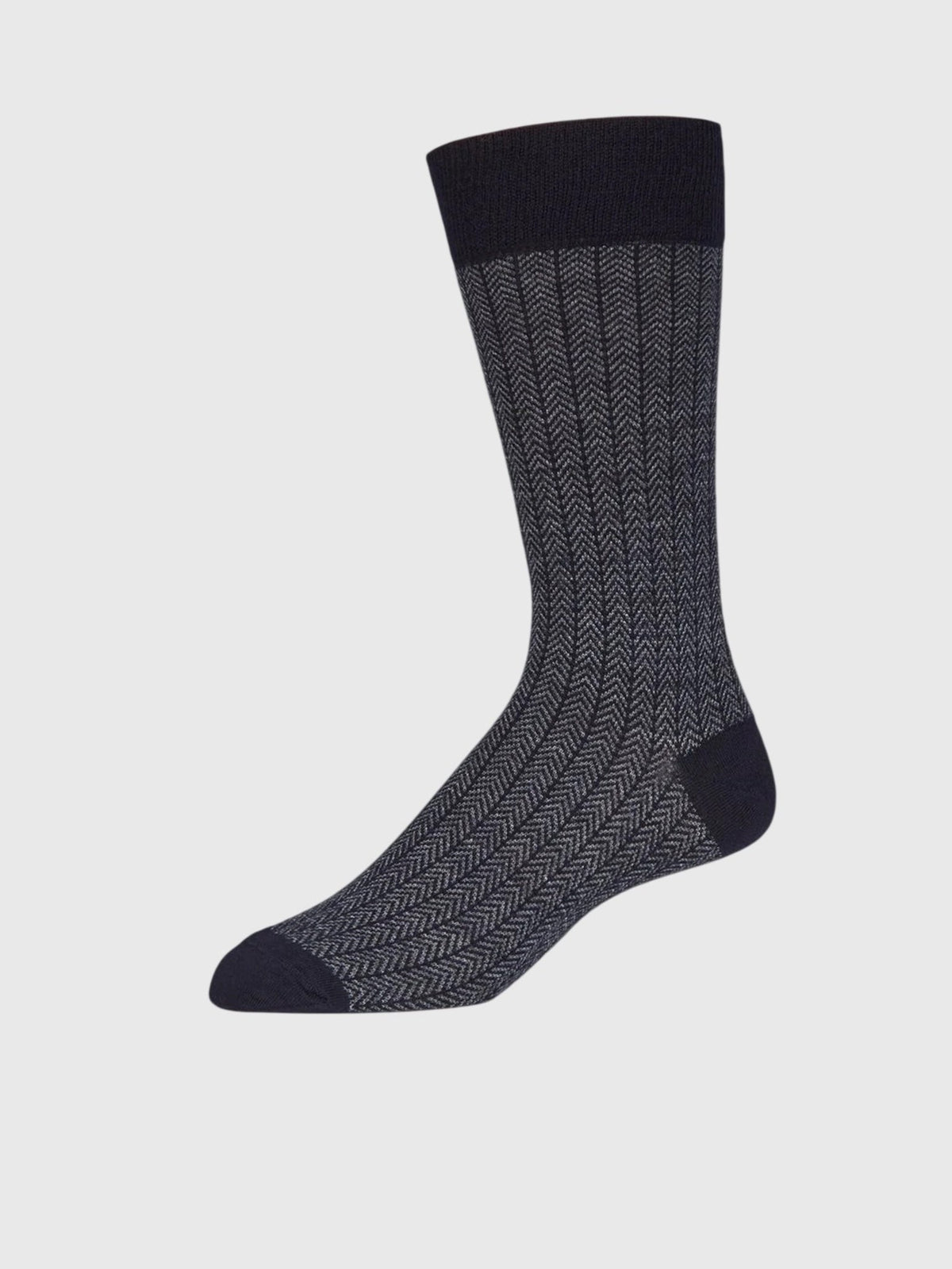 Lorenzo Uomo Men's Merino Wool Herringbone Dress Socks