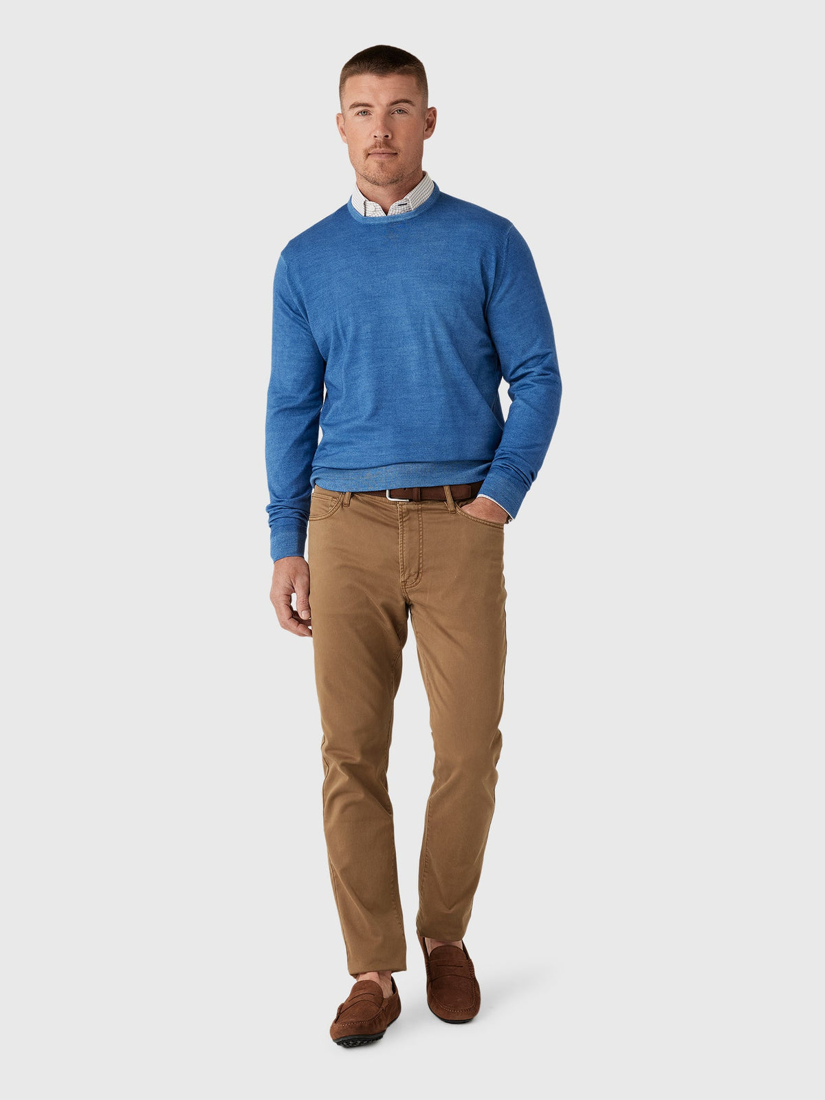 Rye51 Men's The Banks Lightweight Merino Crew Neck Sweater