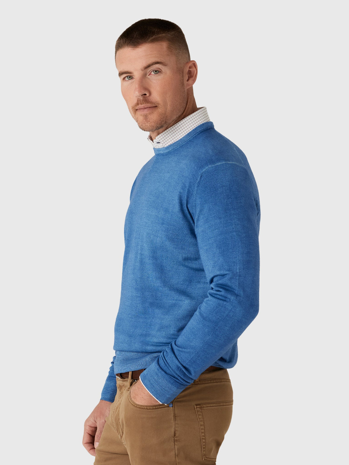 Rye51 Men's The Banks Lightweight Merino Crew Neck Sweater