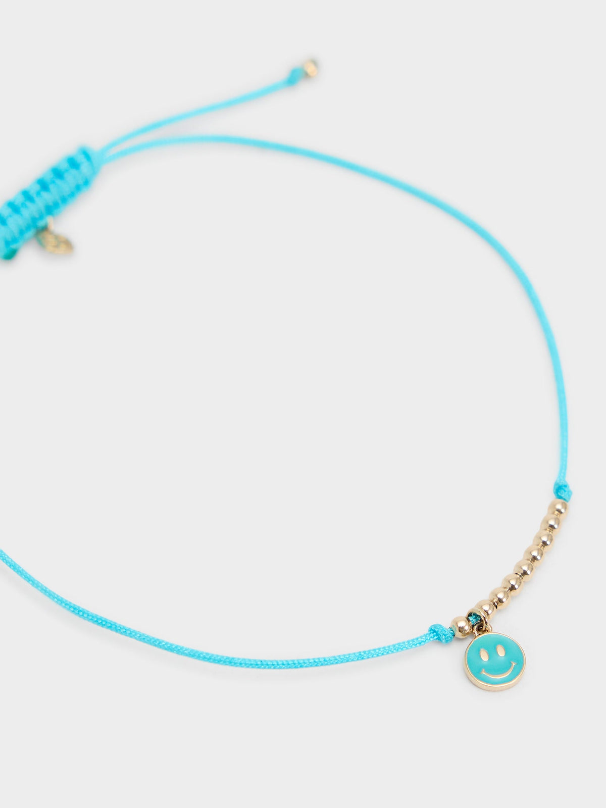 Sydney Evan Mini Enamel Happy Face Cord Bracelet