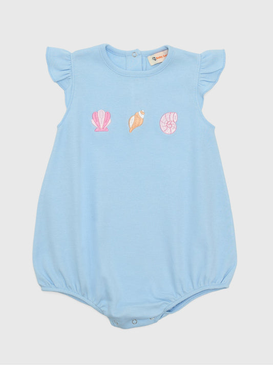 Luigi Baby Girls' Beach Shell Onesie
