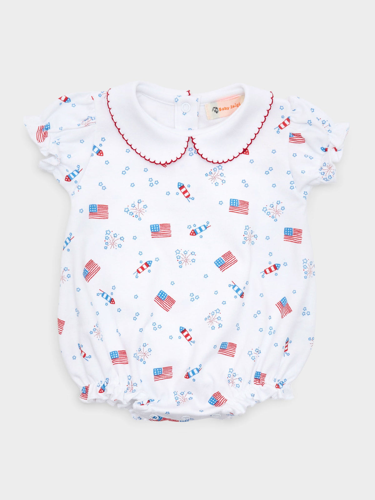 Luigi Baby Girls' 4th Of July Bubble
