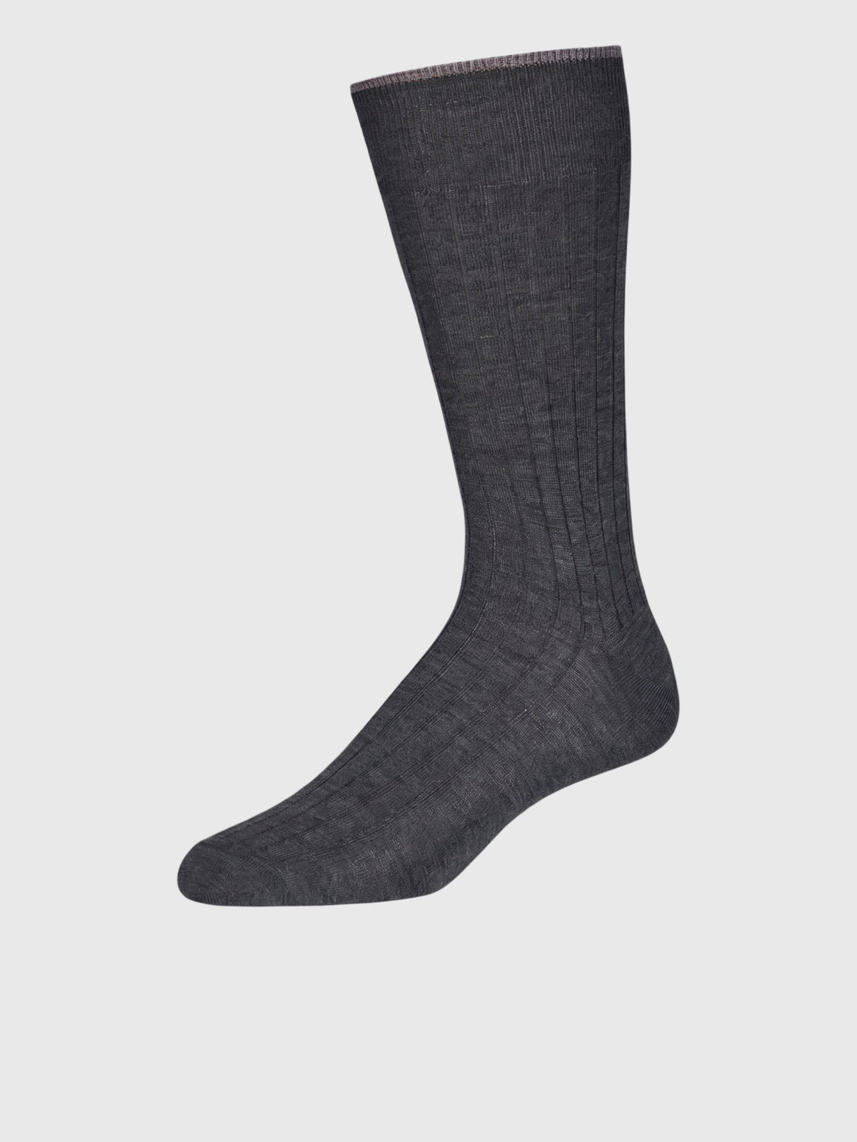 Lorenzo Uomo Men's Merino Wool Ribbed Dress Socks