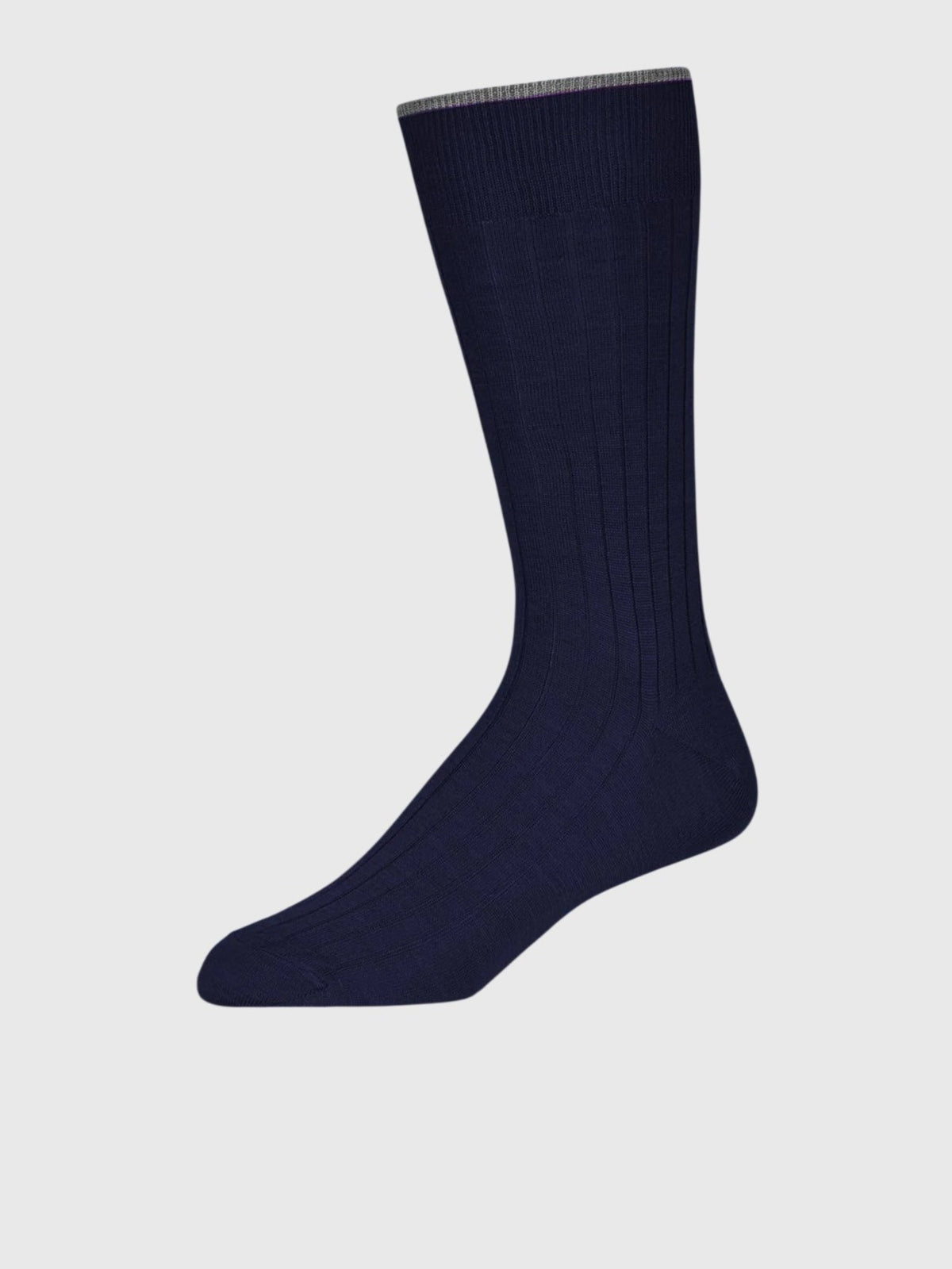 Lorenzo Uomo Men's Merino Wool Ribbed Dress Socks