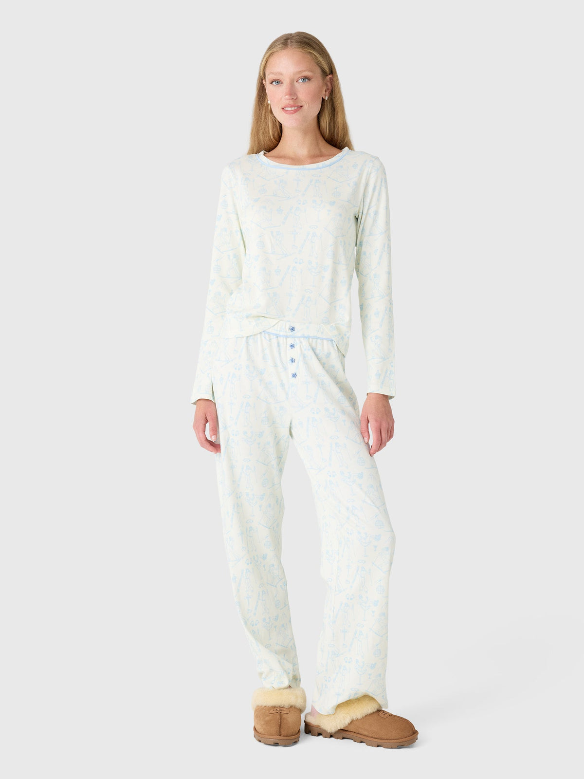 Berno Snooze Women's Aprés Ski Long Pajama Set