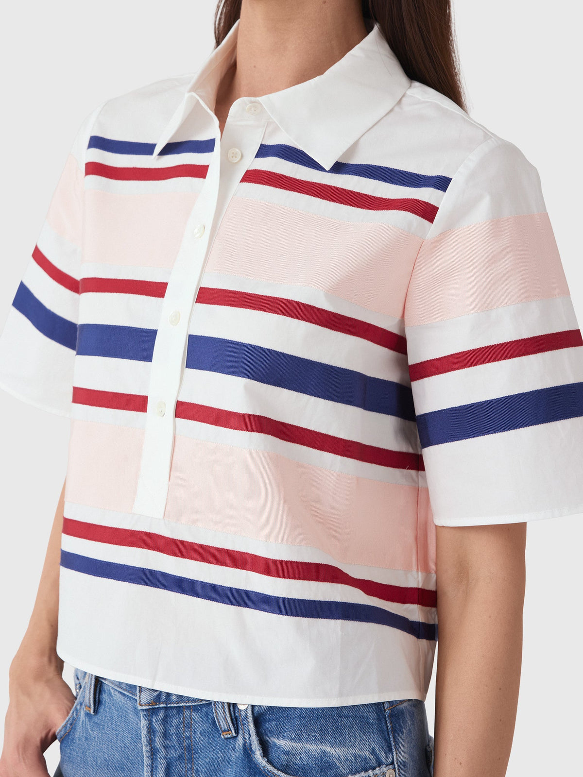 Rosie Assoulin Women's Ribbon Rugby Top