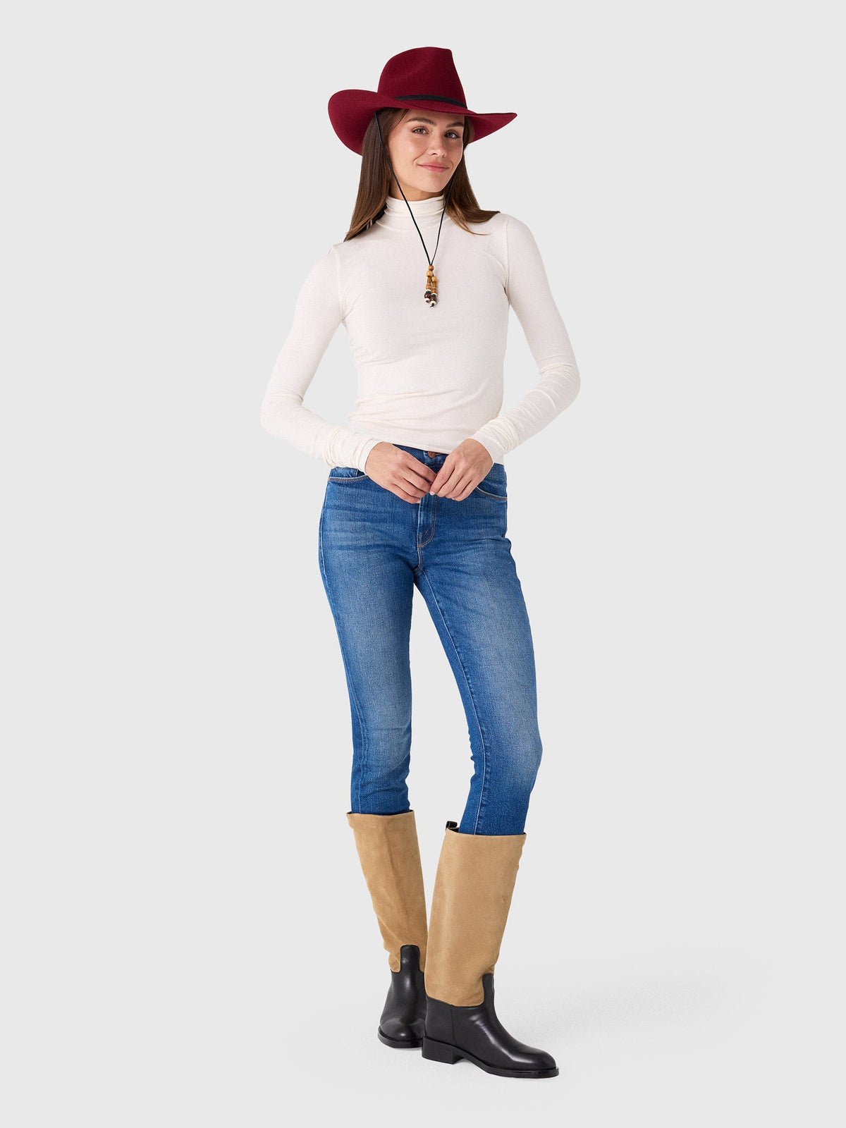 Eterne Women's Fitted Turtleneck Top