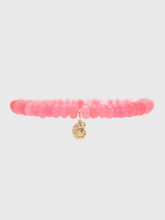 Sydney Evan Small Nautilus Charm Opal Rondelle Bracelet