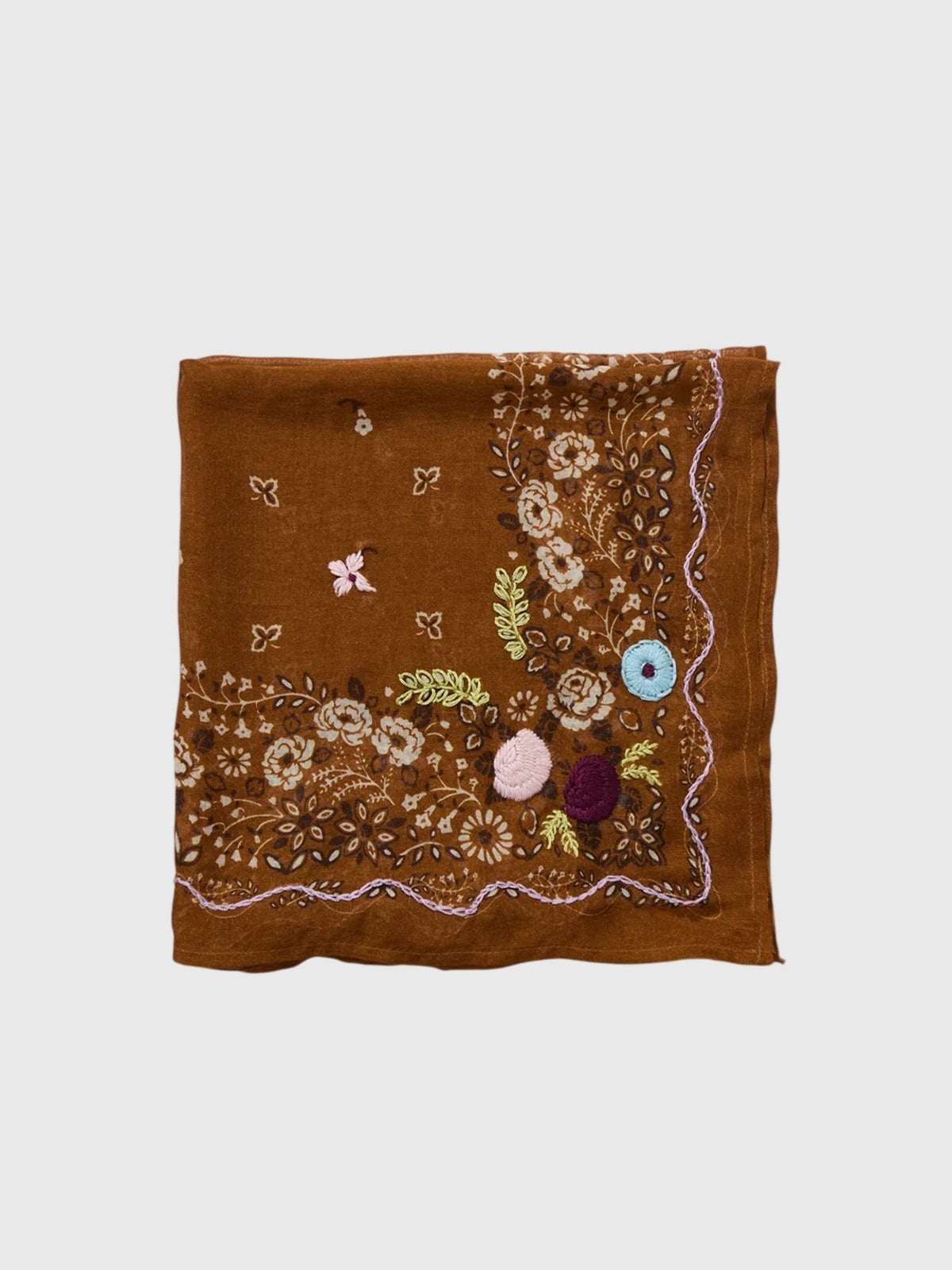 Chan Luu Embroidered Floral Bandana
