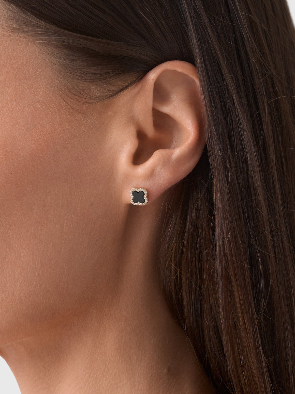 Electric Picks Black Icon Stud Earrings