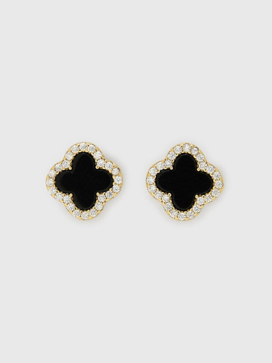 Electric Picks Black Icon Stud Earrings