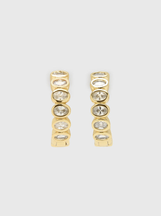 Electric Picks Champagne Hoop Earrings