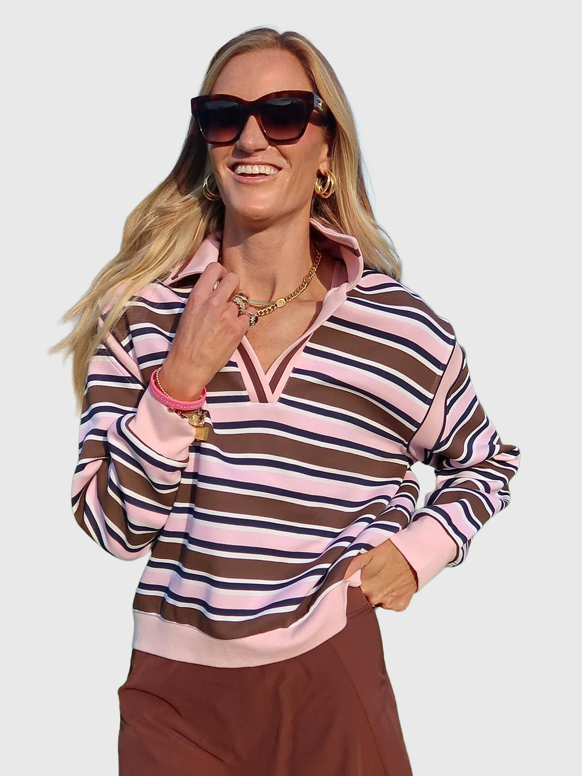 Addison Bay Women's Soft Luxe Pitch Rugby Sweatshirt