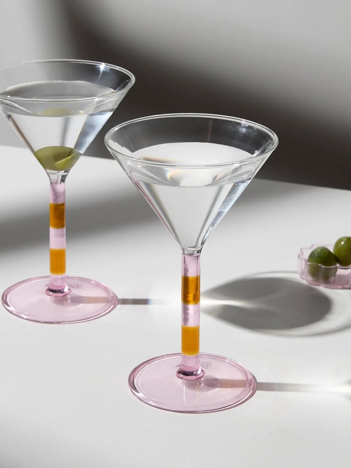 Fazeek Striped Martini Glass Set