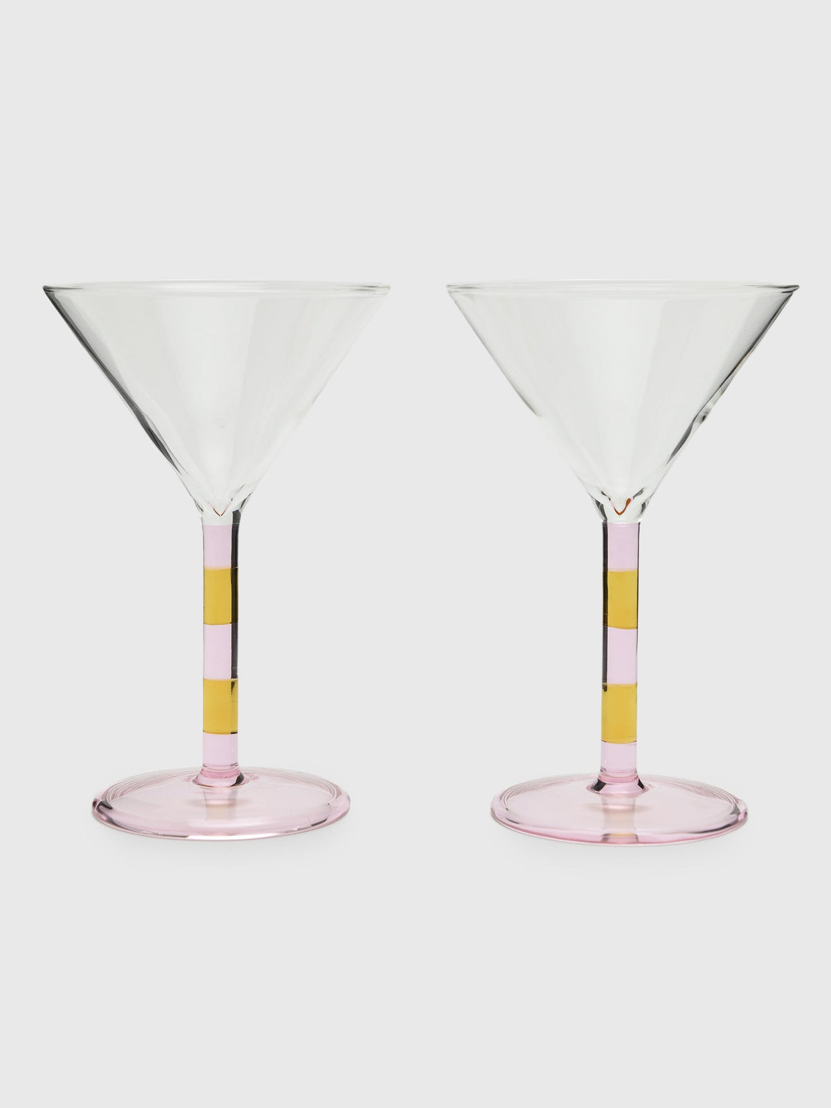 Fazeek Striped Martini Glass Set
