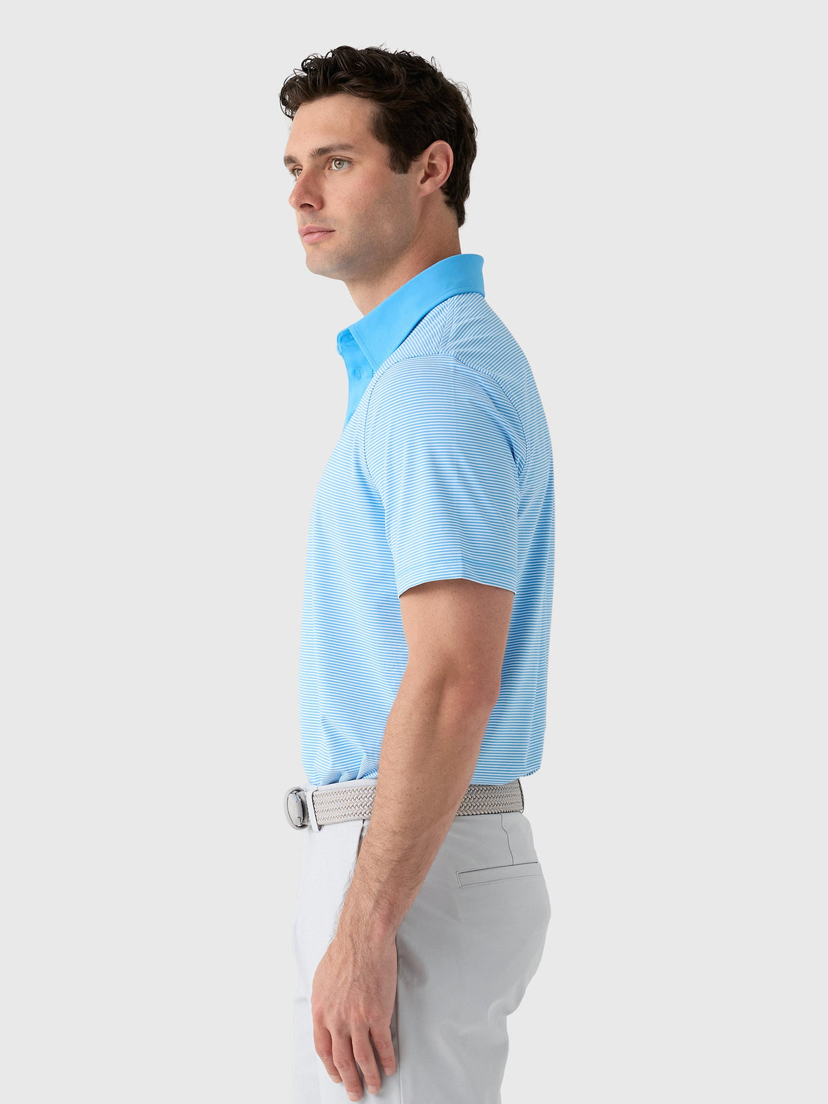 G/FORE Men's Feeder Stripe Fine Tech Jersey Polo