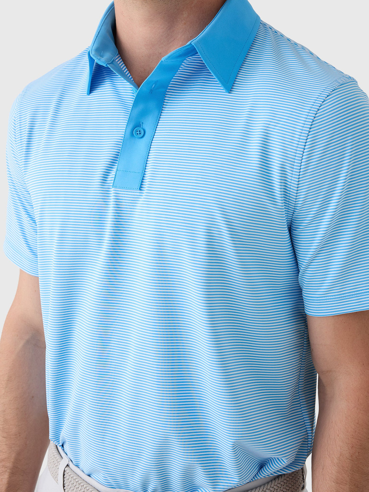 G/FORE Men's Feeder Stripe Fine Tech Jersey Polo