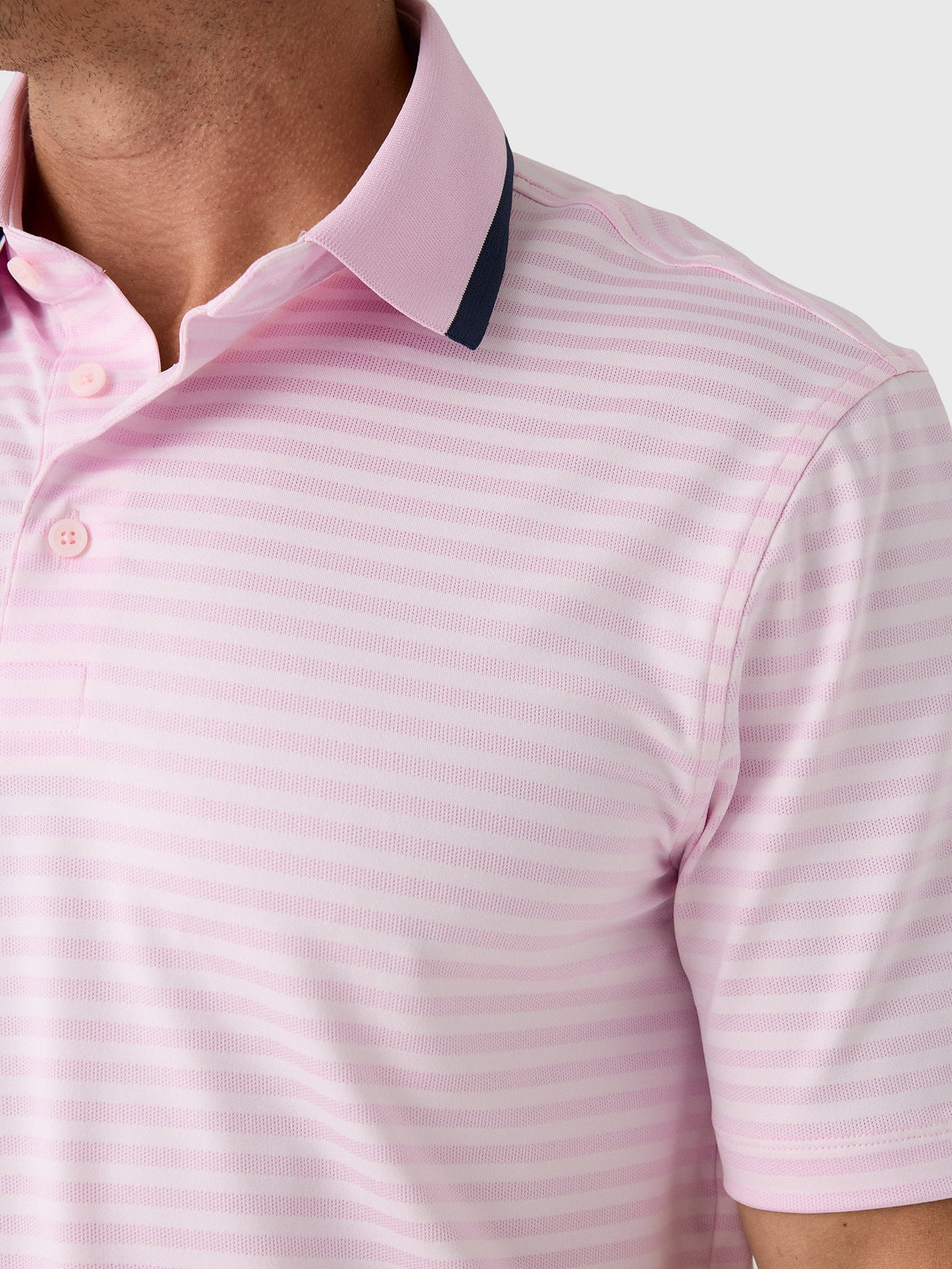 G/FORE Men's Perforated Stripe Jersey Polo