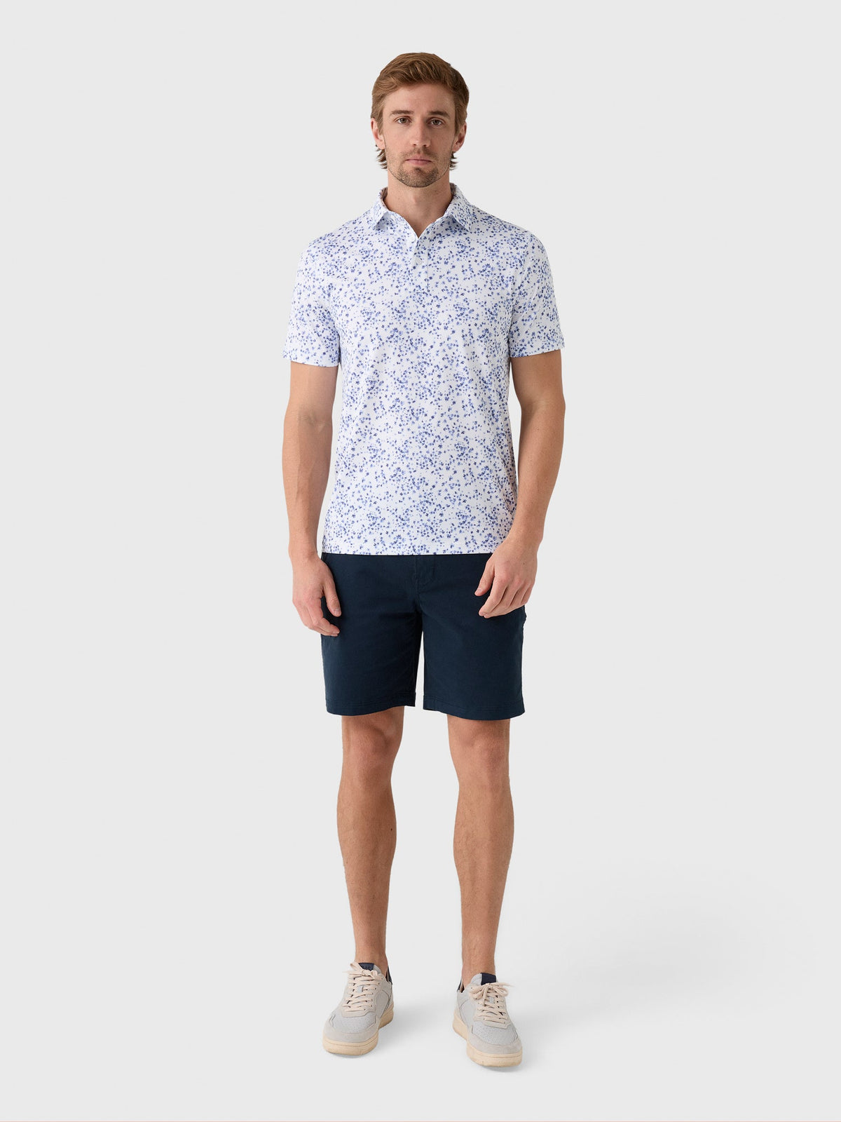 G/FORE Men's Scattered Ditzy Tech Jersey Polo