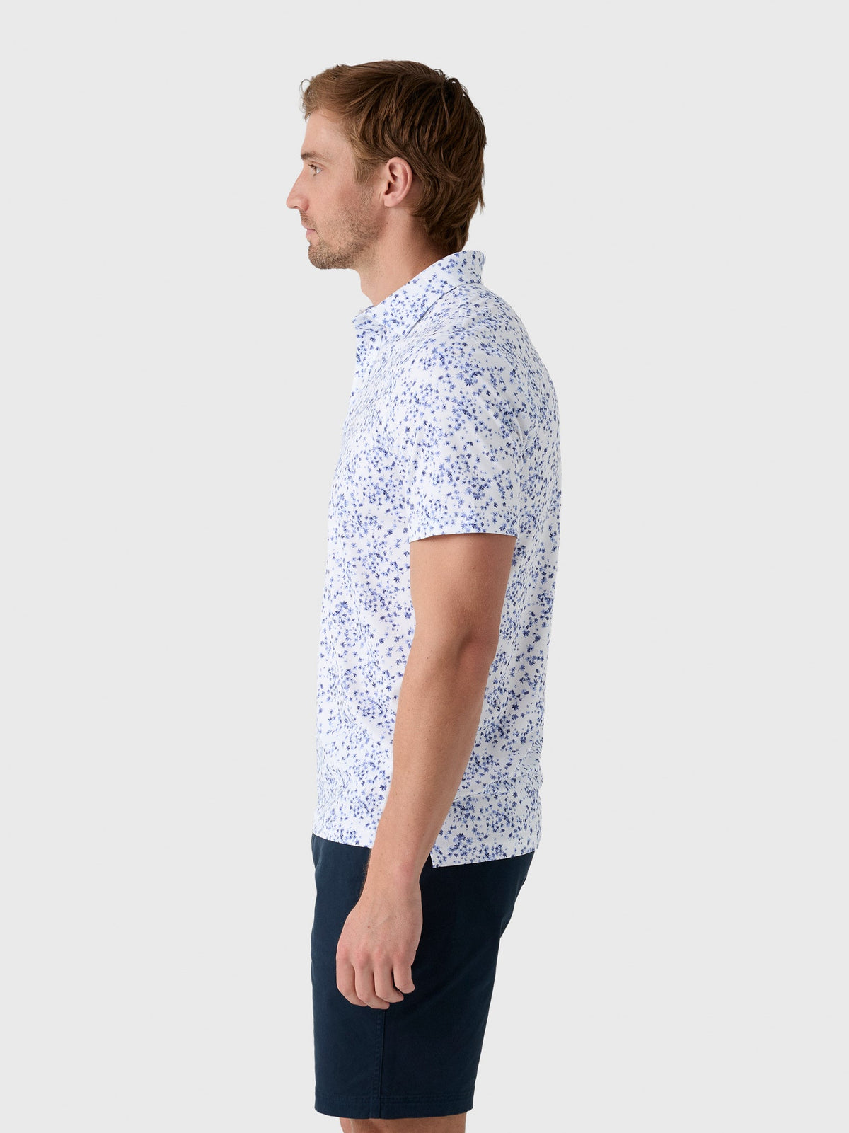 G/FORE Men's Scattered Ditzy Tech Jersey Polo