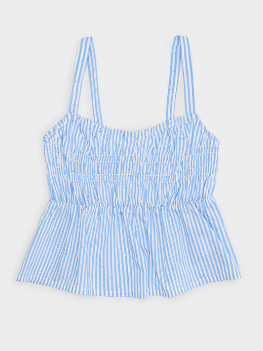 Design History Girls' Smocked Embellished Tank