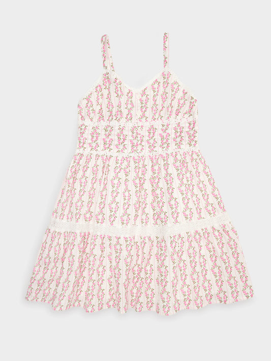 Design History Girls' Smocked Lace Dress