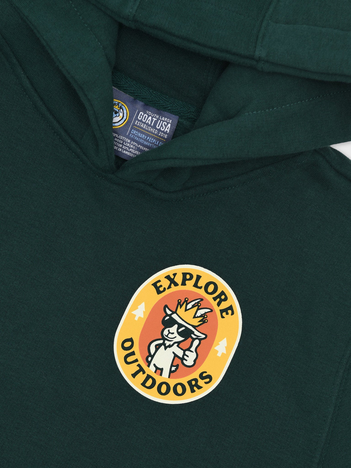 Goat USA Kids' Patch Hooded Sweatshirt