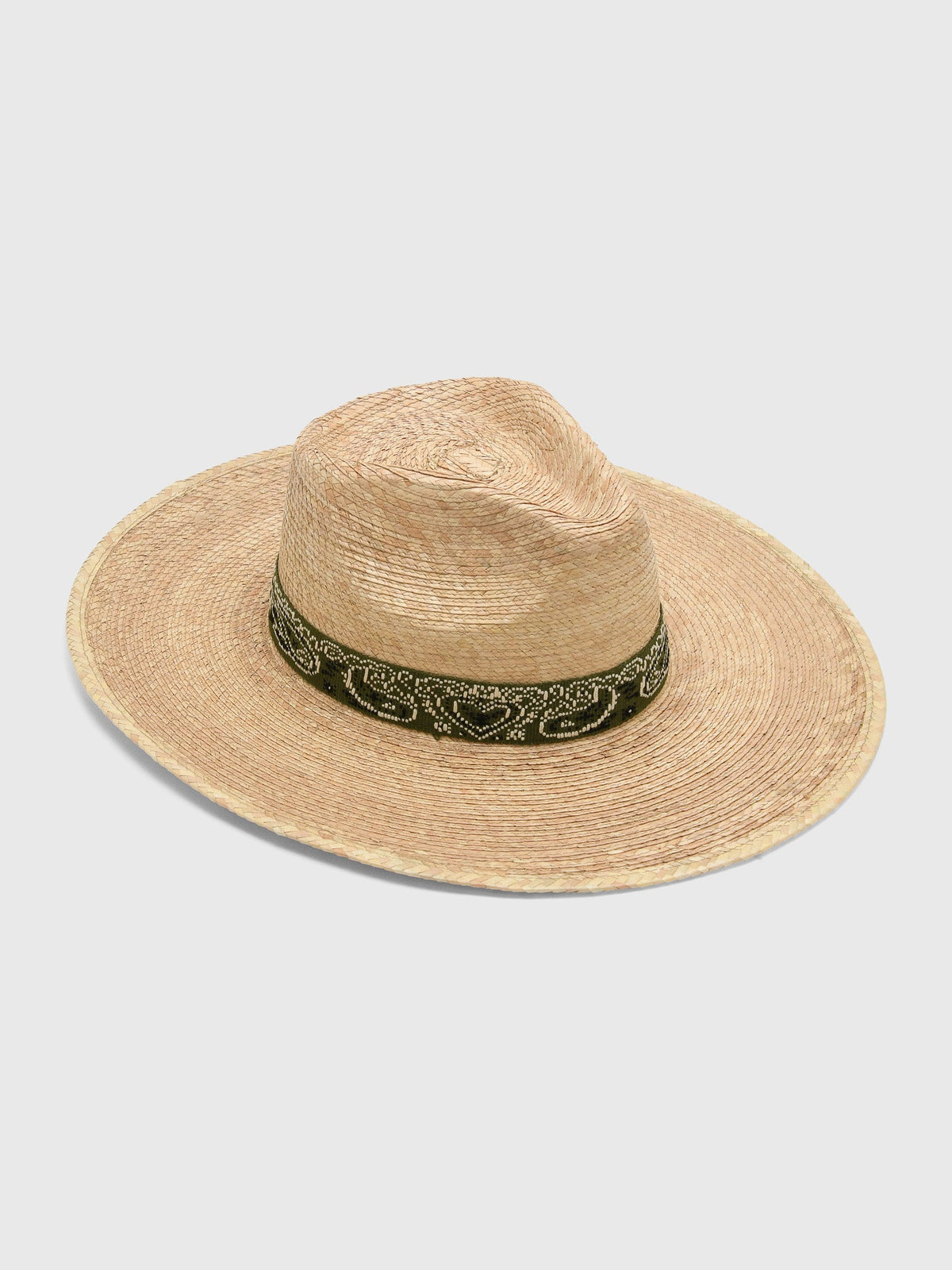 Sunshine Tienda Women's Olive Bandana Palm Hat