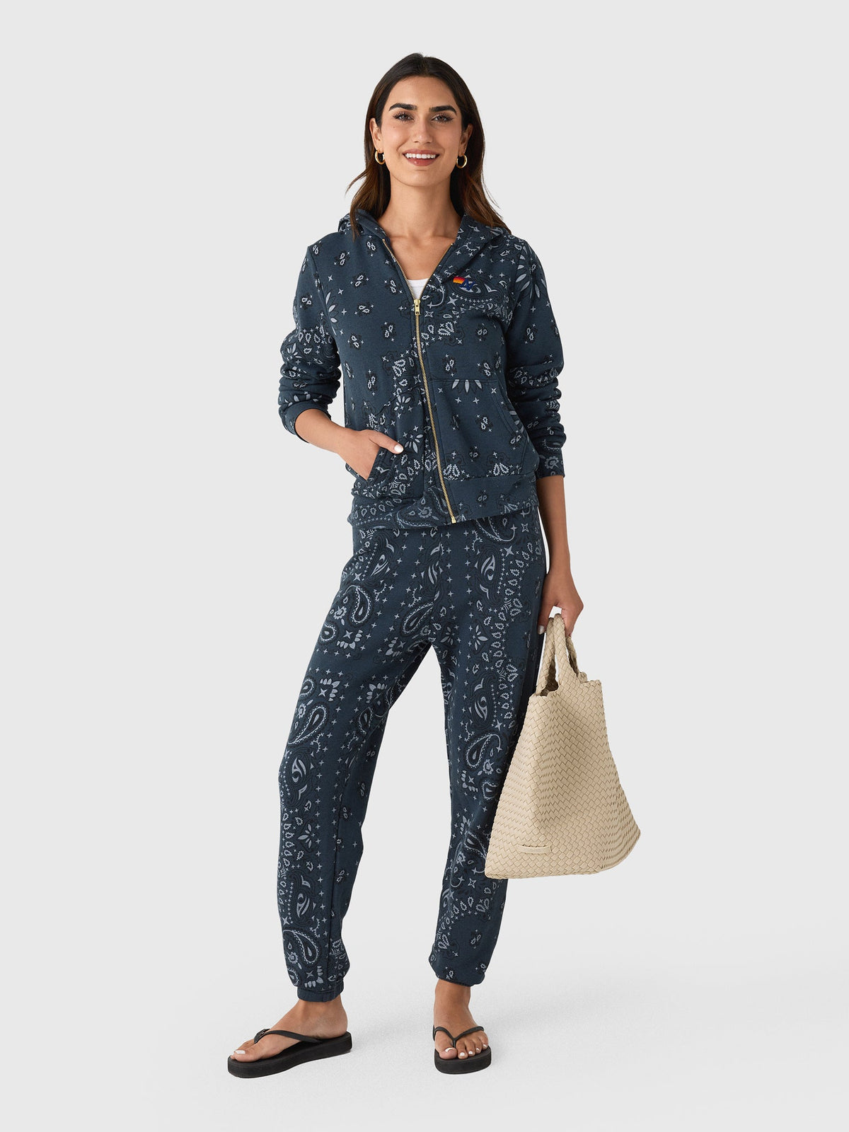 Aviator Nation Women's Bandana Zip Hoodie
