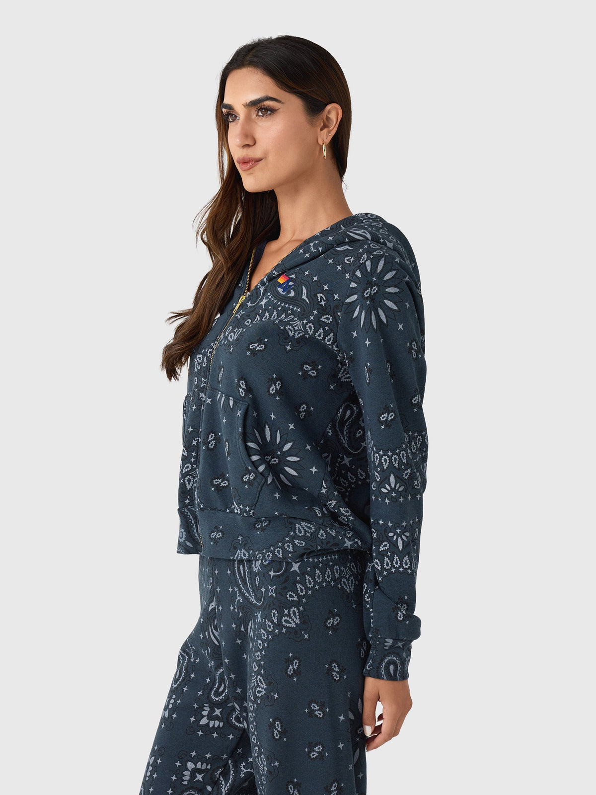 Aviator Nation Women's Bandana Zip Hoodie