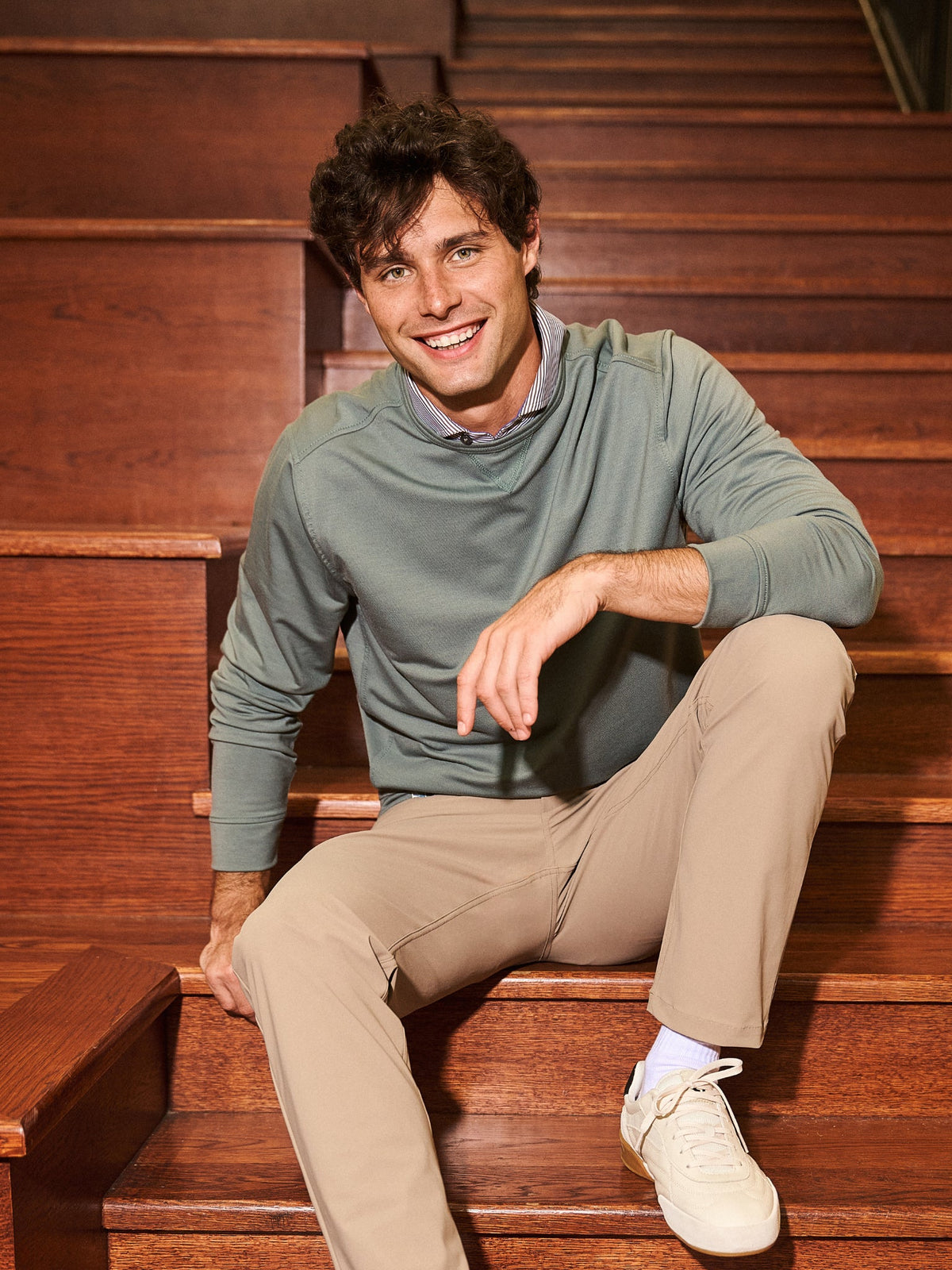 Johnnie-O Men's Willard Drirelease Crewneck Sweatshirt