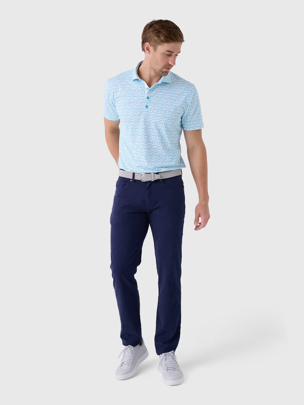 Johnnie-O Men's Cocktail Time Performance Mesh Polo