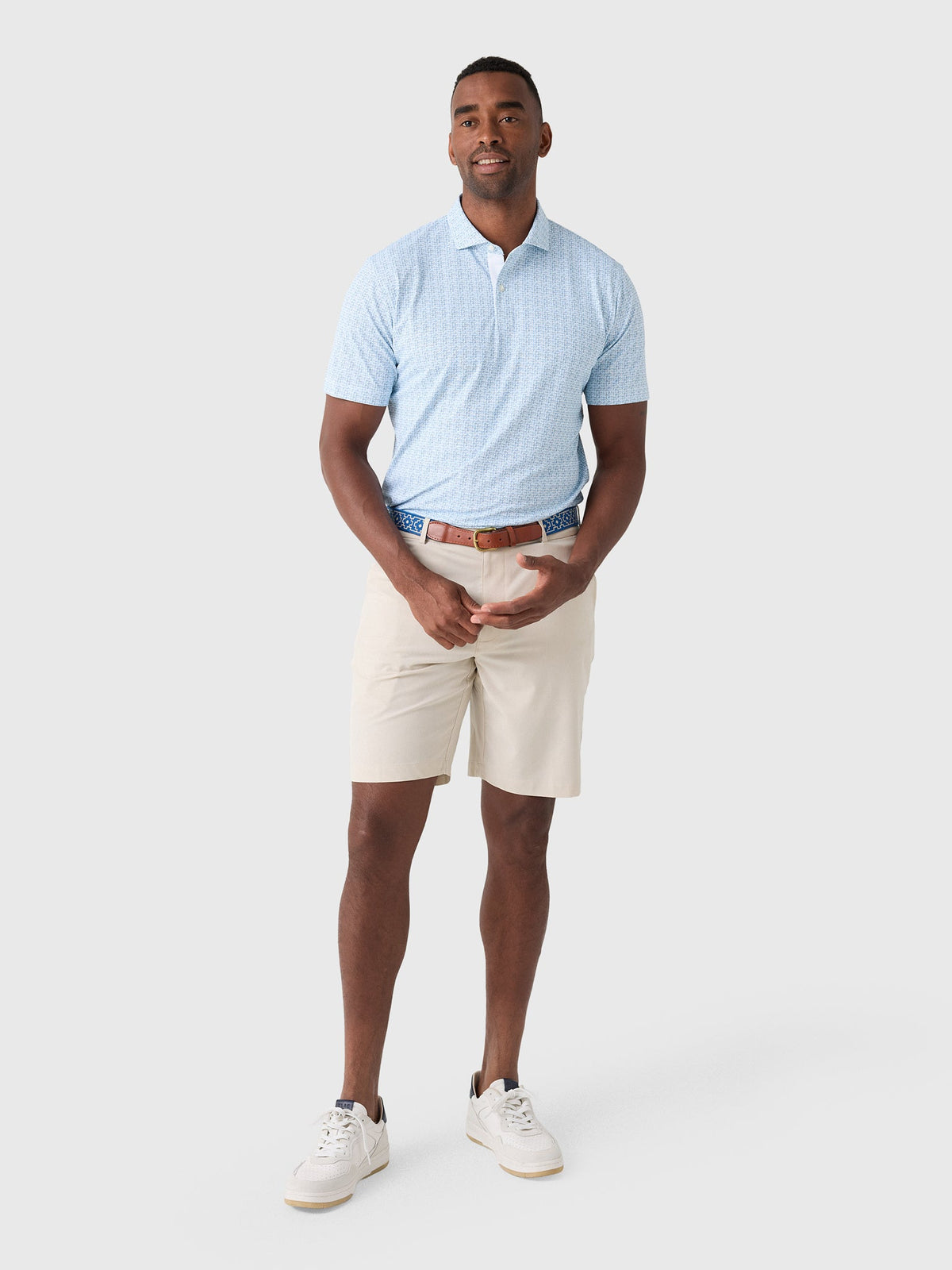 Johnnie-O Men's Vintage Floral Performance Mesh Polo