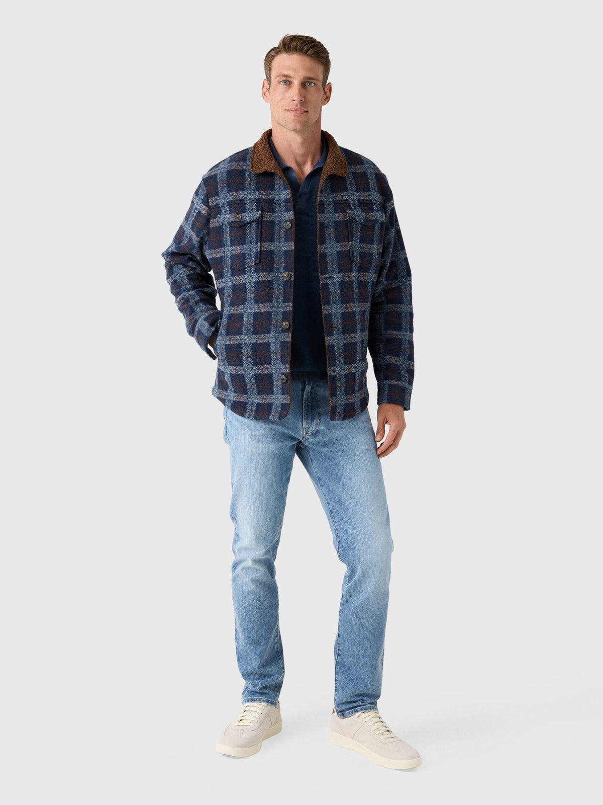 Johnnie-O Men's Sherpa Lined Shacket