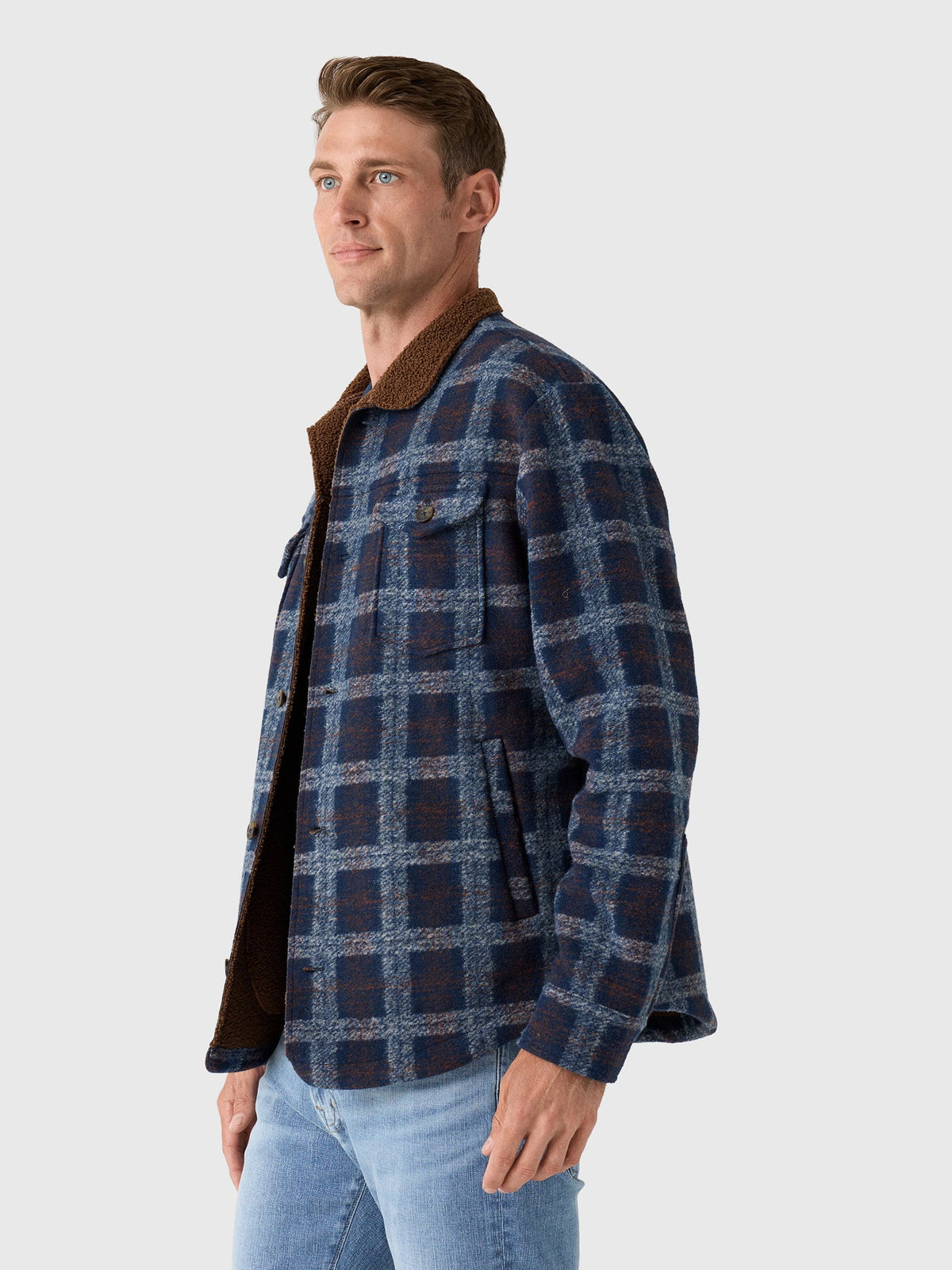 Johnnie-O Men's Sherpa Lined Shacket