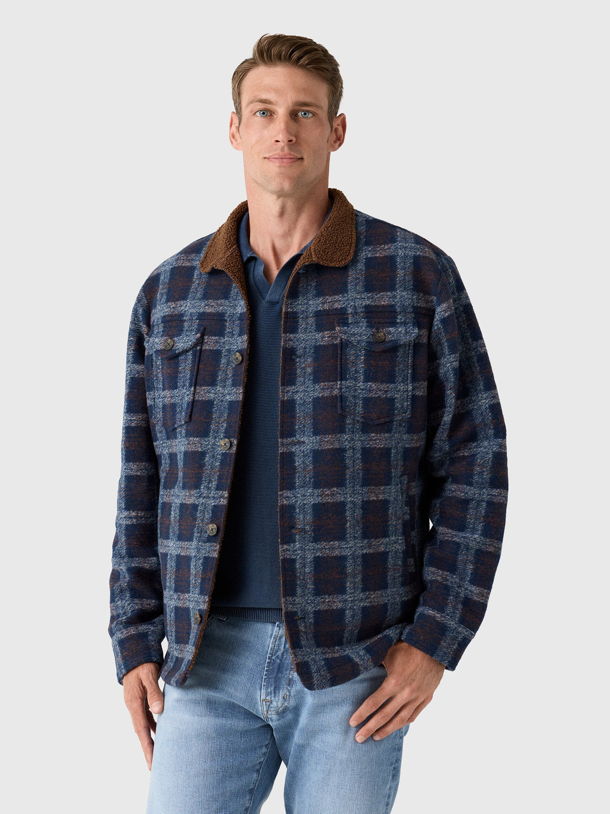 Johnnie-O Men's Sherpa Lined Shacket