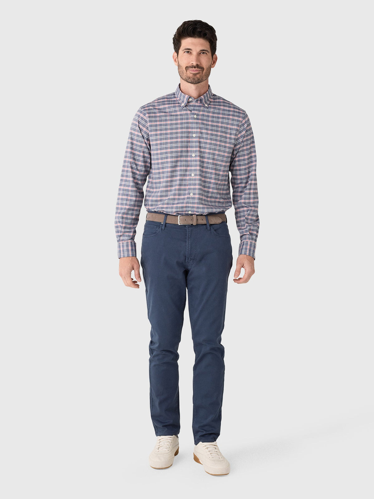 Johnnie-O Men's Basswood Plaid Performance Button-Down Shirt