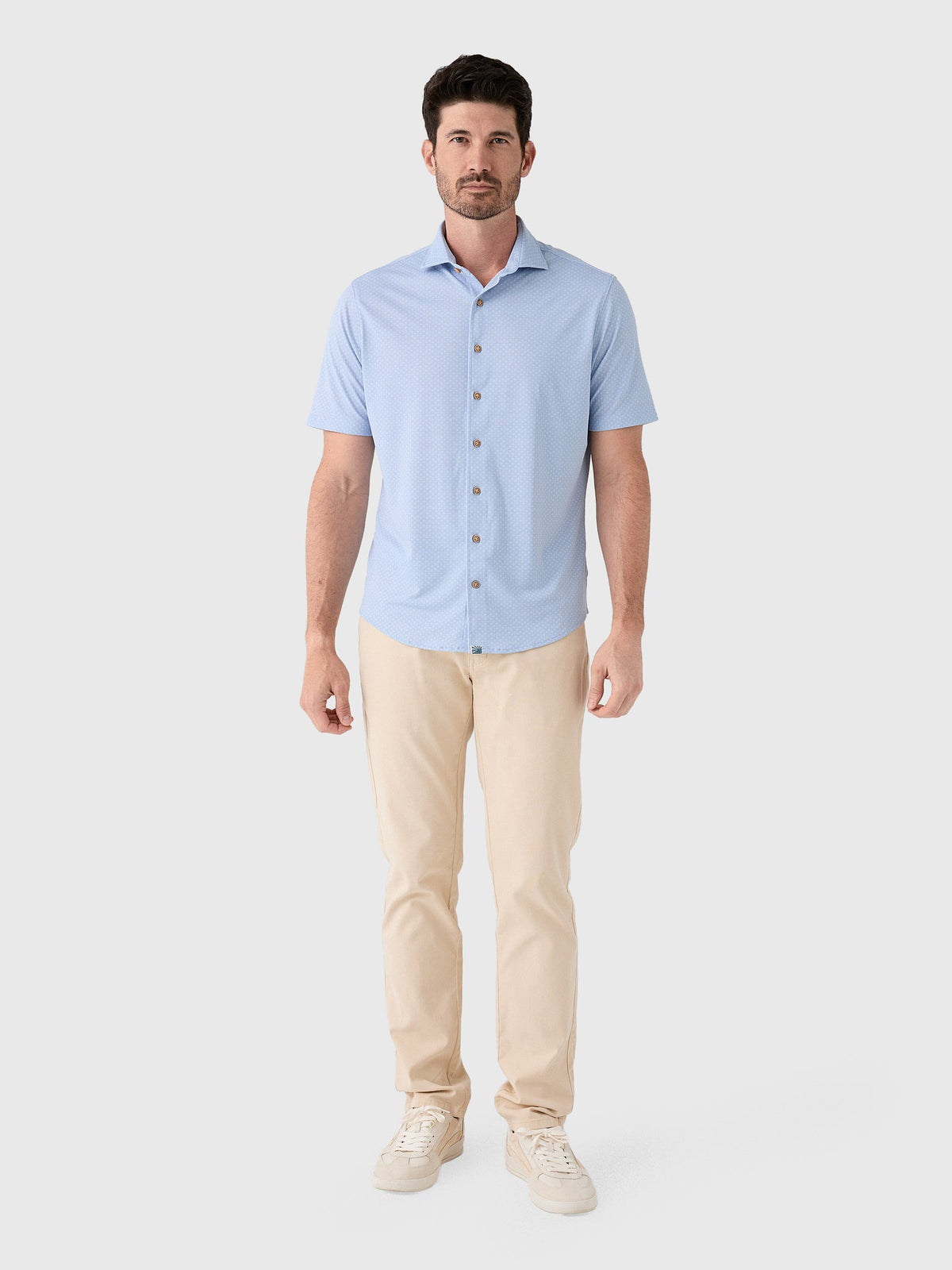 Johnnie-O Men's Augustine Printed Mesh Short Sleeve Button-Down Shirt